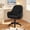 Black, variant on HDHNBA Mid Back Velvet Height Adjustable Swivel Rolling Vanity Desk Chair with Wheels, White