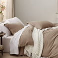 thumbnail image 3 of U by Bedsure Khaki Duvet Cover King Size - Soft Prewashed King Duvet Cover Set, 3 Pieces, 1 Duvet Cover 104x90 Inches with Zipper Closure and 2 Pillow Shams, 3 of 8