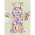 thumbnail image 4 of Jxzom Toddler Baby Girl Bell Bottom Romper 12M 18M 2T 3T 4T Rabbits Eggs One Piece Jumpsuit Flare Pants Overalls Easter Clothes, 4 of 7
