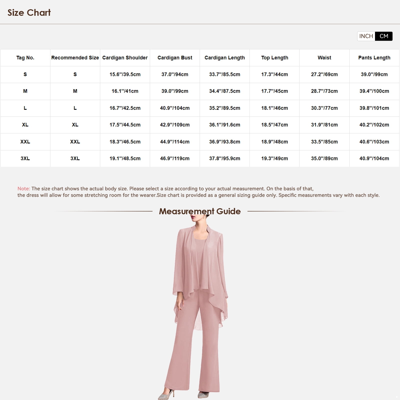 TiaoBug Women's Chiffon Pants Suits 3 Pieces Mother of The Bride Wedding Guest Party Formal Gown Burgundy 3XL