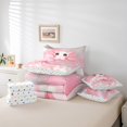 thumbnail image 6 of Castle Fairy Kawaii Axolotl Salamander 7 Pieces Bedding Comforter Set for Preppy Child,Pink Bling Glitter Full Bedding Set Lightweight,Cartoon Animal Fitted Sheet Flat Sheet,Lightweight Room Decor, 6 of 8
