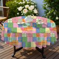 thumbnail image 4 of Pioneer Flower Floral Print Pattern Round Tablecloth 60 X 60 Inch, Wrinkle Resistant Wipeable Table Cloth for Kitchen Dining Picnic Patio Party, 4 of 6