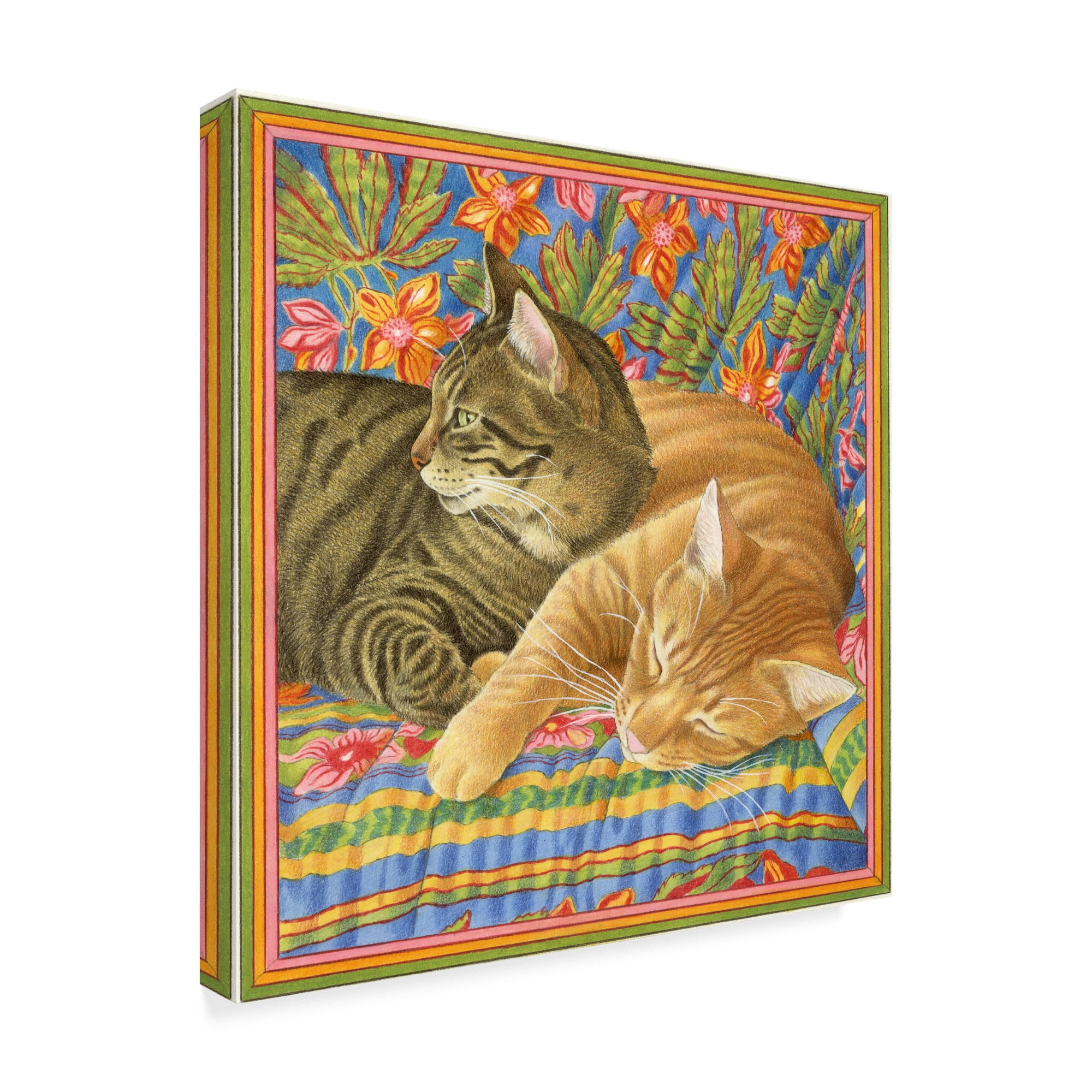 Trademark Fine Art 'Two Sleepy Cats' Canvas Art by Francien Van Westering