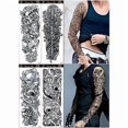 thumbnail image 3 of 4 Sheets Extra Large Flower Temporary Sticker Full Arm, 3 of 4