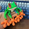 thumbnail image 3 of Minbee 3D Printed Magnetic Frog Refrigerator Magnet – 8.2" Realistic Jointed Frog Toy, Magnetic Decor for Fridge, Kitchen, and Metal Surfaces, 3 of 9