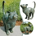 thumbnail image 2 of Clearance Now! Cat Resin Bronze Lawn Porch Garden Decor Ornament Outdoor T1B7 Resin F5T7 U6V7, 2 of 8