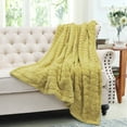 thumbnail image 3 of Home Soft Things Super Soft Decorative Throw Blanket -Jojoba Yellow - 50" x 60", 3 of 8