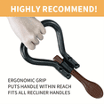 thumbnail image 7 of New Arrivals Recliner Handle Extender, Lever Extender for Lazy Boy, Heavy Duty Steel Oversized Chair Hand, 7 of 7