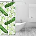 Fabric Shower Curtains for Bathroom funny Cucumber Print 60x72In