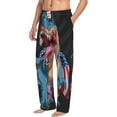 thumbnail image 2 of Bingfone Blue Dinosaur Mens All Over Print Sleep Pajama Pants-Small, 2 of 9