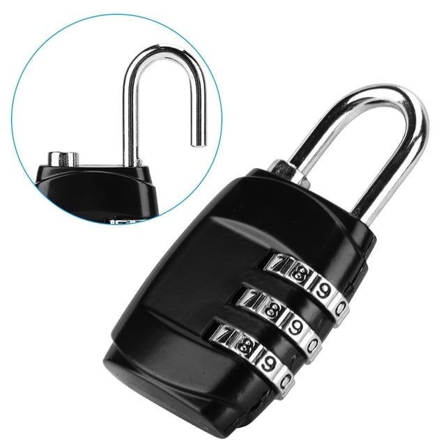 Qiilu Digit Padlock, Dial Padlock,Digit Combination Password Lock Padlock for Travel Luggage Suitcase Locker Drawer