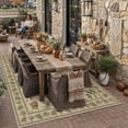thumbnail image 2 of BERTHMEER 5'x7' Easy Jute Area Rugs for Living Room, Dining Room Office Rug Farmhouse Outdoor Patio Carpet, Washable Non Slip Indoor Outdoor Rugs for Backyard Entry Deck, Natural, 2 of 5
