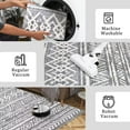 thumbnail image 3 of Hasoo Gray Rugs for Living Room Washable 10x13 Area Rugs Moroccan Style Carpet Boho Bedroom Dining Room Throw Indoor Carpet, 3 of 6