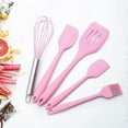 thumbnail image 4 of Piece Silicone Kitchen Utensils Set Non-Stick Heat Resistant Cooking Tools for Baking and Mixing Heat Resistant 450C Pink, 4 of 4
