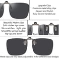 thumbnail image 3 of Gafas de Sol Clip On CAXMAN con Lentes Polarizadas Gris 60x47mm, 3 of 6