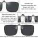 thumbnail image 3 of Gafas de Sol Clip On CAXMAN con Lentes Polarizadas Gris 60x47mm, 3 of 6