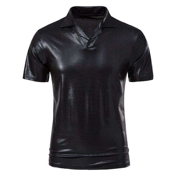 Goodtrade8 Summer T-Shirts for Men Short Sleeve Collared Pullover Plain High Visibility Polo Outfits Mens Shirts Work