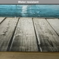 thumbnail image 6 of Ambesonne Nautical Place Mats Set of 4, Yacht and Wooden Deck, Standard Size, Blue Brown, 6 of 6