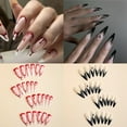 thumbnail image 5 of Fashion Pointed Head Wearable Manicure Faux Fingernails Nail Tips Halloween False Nail Almond Fake Nails Press on Nails 1, 5 of 7