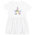 thumbnail image 3 of Inktastic Unicorn Face Girls Toddler Dress, 3 of 5