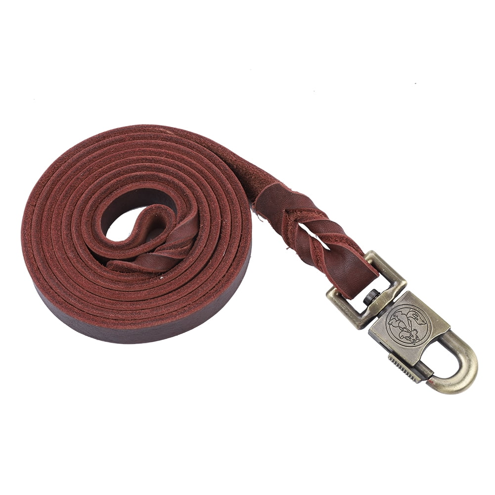 Greensen Durable Leather Dog Training Leash Strap for Large Medium Dogs