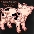 thumbnail image 3 of CafePress - Happy Pig Pajamas - Women's Short Sleeve Print T-Shirt and Pants Dark Cotton Pajama Set, 3 of 7