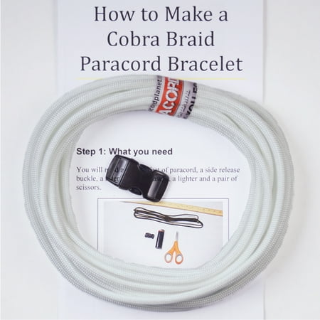 Paracord Planet DIY Cobra Braid Paracord Bracelet Kit – Multiple Colors – Survival Bracelet Kit – Do It Yourself Jewelry