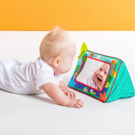 Bright Starts Sit & See Safari Floor Mirror (Best Baby Mirror Toy)