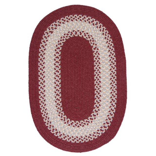 Colonial Mills NG79R096X120 8 x 10 ft. North Ridge Wool-Blend Braided Rug, Berry