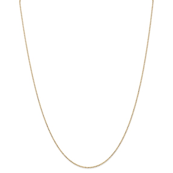 Beautiful 14k 1.2mm D/C Beaded Pendant Chain