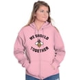 thumbnail image 4 of Bee Together Cute Valentines Day Zip Hoodie Sweatshirt Women Brisco Brands S, 4 of 6