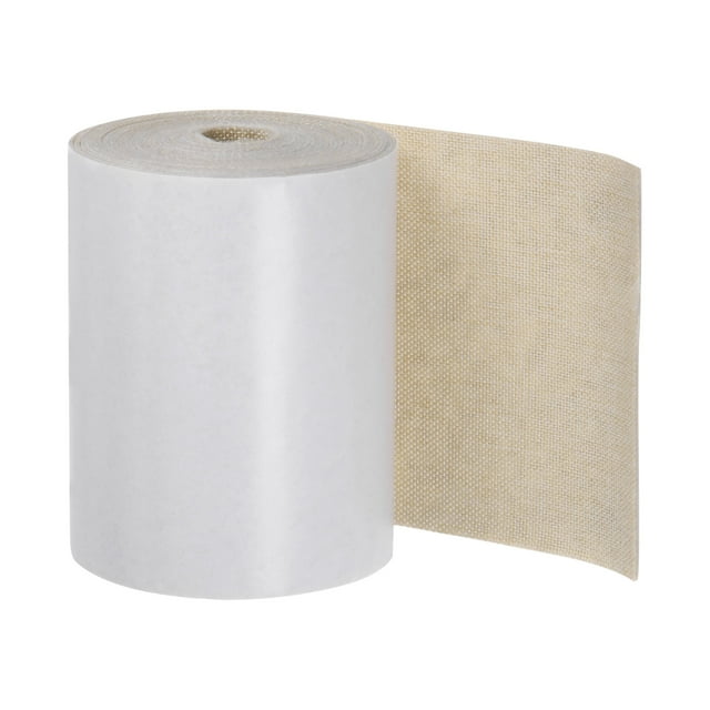 Unique Bargains Patchs de Réparation en Lin 3'x118 Pieds Autocollants Patchs Fins en Lin pour Canapé Ruban pour Rembourrage de Meubles Beige