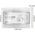 thumbnail image 2 of 500 Count Cotton Swabs Natural Double Round Strong Wooden Tip Sticks Buds for Ears Cruelty-Free Ear Swabs with Storage Box, 2 of 5