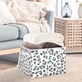 thumbnail image 3 of Yayeee Collapsible Cube Storage Bin with Lid Fabric Closet Decorative Basket with Handles, Gray Leopard Pattern, 3 of 7