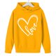thumbnail image 3 of Sudadera con capucha y estampado de corazón de San Valentín, sudadera de manga larga para niños y niñas, chaqueta para niñas de talla mediana y grande., 3 of 7
