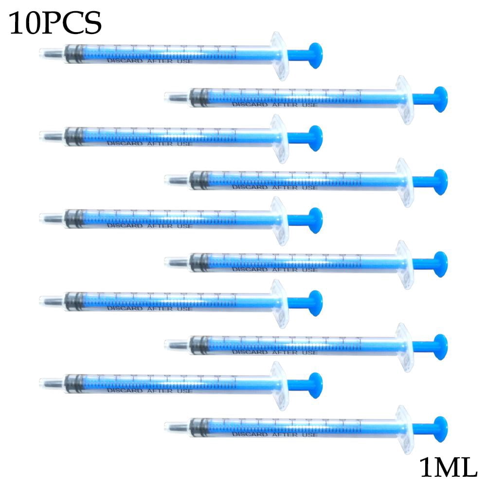 Wmool 10Pcs 1ML trient Measuring Plastic Disposable Syringe Fctional US HOTSALE