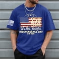 thumbnail image 2 of UngA America 250th Anniversary Shirt, 4th of July Shirts Patriotic Shirts for Men American Flag Patriotic Short Sleeve Shirts USA Star Stripes Graphic T Shirt (Blue,M), 2 of 5