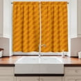 thumbnail image 2 of Ambesonne Abstract Kitchen Curtains, Bohemian Feathers Ethnic, 55"x36", Orange and Amber, 2 of 3