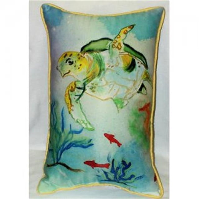 Betsy Drake ZP098 Betsys Tortue de Mer Jeter Oreiller&44; 20 x 24 Po.
