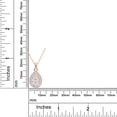 thumbnail image 5 of AFFY 0.50CT Round Moissanite Diamond Teardrop Pendant Necklace for Women 14K Rose Gold over Siver, 5 of 7