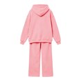 thumbnail image 4 of Kids Solid Fleece Hoodie 2 Piece Outfit Long Sleeve Hooded Top & Wide Leg Pants Set Warm Casual Tracksuit for 5-14 Years Old Boys Girls Outdoor Daily Wear Pink, 4 of 6