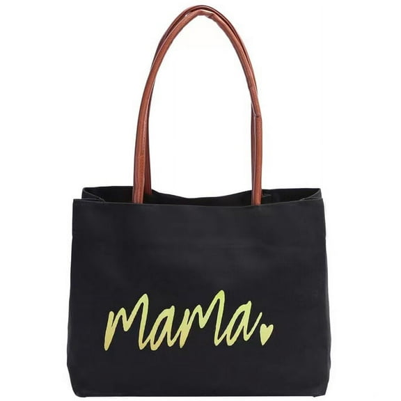 Mom Mama Bag Mother Gifts Momlife Canvas Tote for Hospital, Shopping, Beach, Travel