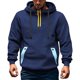 thumbnail image 1 of Dolkfu Sudadera con capucha de hombre, con cremallera de 1/4, sudadera deportiva de colores, sudadera para hacer ejercicio de hombre XXXL, 1 of 6