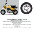 thumbnail image 3 of 130/50-8 Rear Wheel, Rear Wheel Tubeless Tyre Rubber Compound with Hub for Monkey Bike Z50 Z50J, 3 of 7
