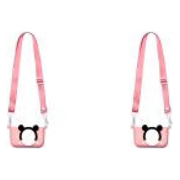 Mini Funda Portátil para Cámara Dibujos Animados Carcasa Silicona Ajustable (rata) Color Rosa