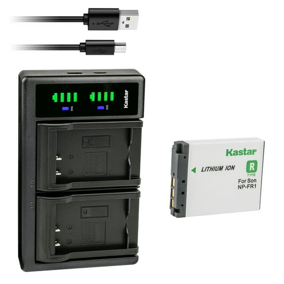Kastar 1-Pack Battery NP-FR1 and LTD2 USB Charger Replacement for Sony Cyber-Shot DSC-G1, Cyber-Shot DSC-V3, Cyber-Shot DSC-F88, Cyber-Shot DSC-P100, Cyber-Shot DSC-P100/L, DSC-P100/LJ Camera