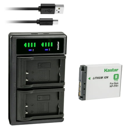 Kastar 1-Pack NP-FR1 Battery and LTD2 USB Charger Replacement for Sony Cyber-Shot DSC-P150/L Cyber-Shot DSC-P150/S Cyber-Shot DSC-P200 Cyber-Shot DSC-P200/B Cyber-Shot DSC-P200/R DSC-P200/S Camera