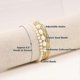 thumbnail image 2 of CHAO Delicado juego de pulseras de cuentas de cristal y perlas doradas para mujer, pulsera de cuentas de cristal y perlas chapadas en oro real de 14 quilates, pulseras de cadena de eslabones con clip, 2 of 5