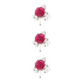 thumbnail image 3 of Guardoinrt Moderne Broche Minimaliste Broche Unique et à la Mode Pièce Élégante Broche de Fleur Polyvalente Rose Rouge 3Set, 3 of 6