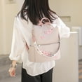 thumbnail image 2 of Stylago Women's Fashion Backpack with Embroidery Flower Students Schoolbag Zipper Daypack Detachable Strap Crossbody Bags White, 2 of 6